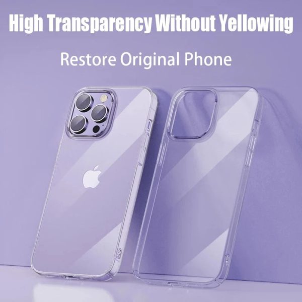 2PC Clear Phone Case for iPhone 15 14 13 12 11 Pro Max Mini Plus Soft TPU Ultra-thin Back Cover Case for iPhone X XR XS MAX - Image 3