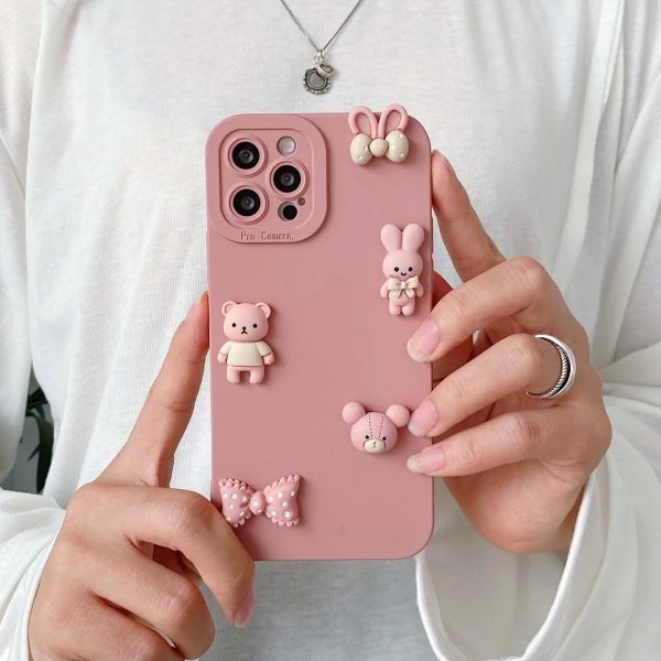 3D Bears Phone Cases for iPhone 11 12 13 14 15 Pro Max Soft Silicon Back Cover Case for iPhone X XR XS Max 7 8 6 6s Plus Se 2020 - Image 8