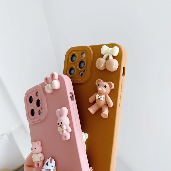 3D Bears Phone Cases for iPhone 11 12 13 14 15 Pro Max Soft Silicon Back Cover Case for iPhone X XR XS Max 7 8 6 6s Plus Se 2020 - Image 6