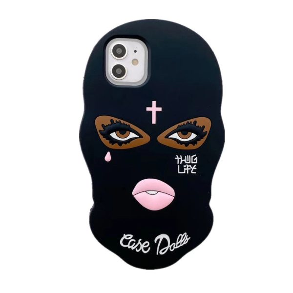 3D Mask Dolls soft case for iphone 15 14 Pro 13 12 11 Pro MAX 7 8 plus X XR Se Girl Tear Jesus cross Goon Thug Life cover Girl - Image 7