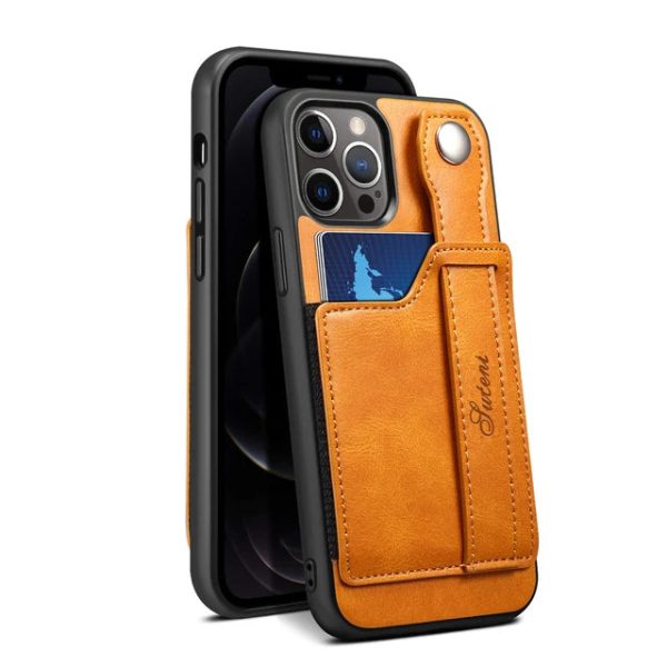 Case For iPhone 15 14 13 12 Pro Max 15Plus Mini Luxury Leather Wallet Cover With Wrist Strap Stand Feature Credit Cards Pocket - Image 7