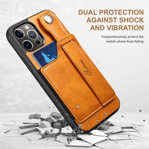 Case For iPhone 15 14 13 12 Pro Max 15Plus Mini Luxury Leather Wallet Cover With Wrist Strap Stand Feature Credit Cards Pocket - Image 6