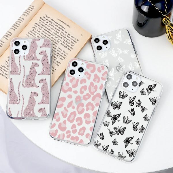 Clear Leopard Butterfly Phone Case For Samsung Galaxy S21 S20 FE Note 20 Ultra 10 9 8 S10 S10e S9 S8 Lite Plus Pro 2020 Soft Bag - Image 3