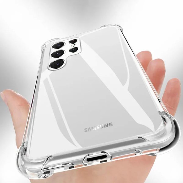 Clear Phone Case For Samsung Galaxy S22 S23 Ultra S21 S20 Fe S10 Plus A52 A52S A51 A53 A72 A71 A32 A12 Shockproof Silicone Cover