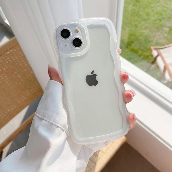 Cute Wavy Clear Phone Case For Iphone 11 Pro Max 14 13 12 Pro Max X XR XS Max 7 8 6 6S Plus SE 2020 Candy Soft Shockproof Cover - Image 3