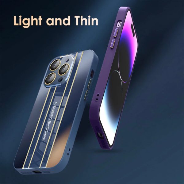 Fashion Sports Car Style Phone Case For iPhone 11 12 13 14 Pro Max 14Plus Glass Lens Film Protection Business Shockproof Cover - Image 4