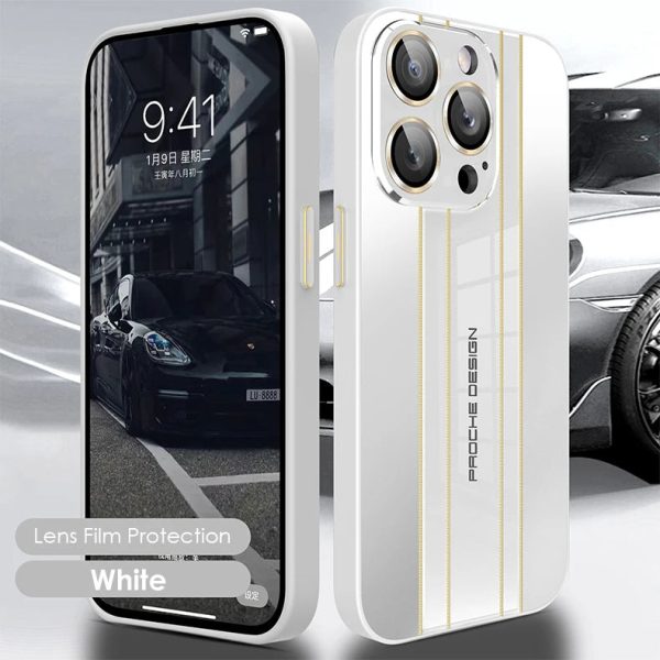 Fashion Sports Car Style Phone Case For iPhone 11 12 13 14 Pro Max 14Plus Glass Lens Film Protection Business Shockproof Cover - Image 12