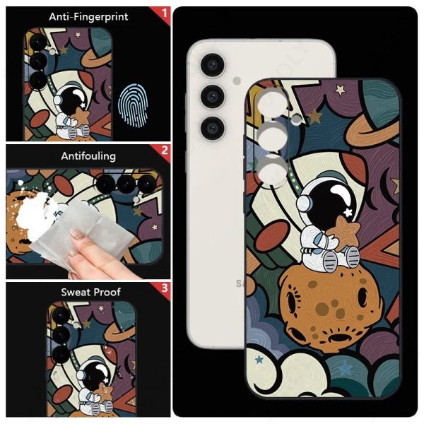 For Samsung Galaxy S24 Ultra S23 S21 FE Case Astronaut Pattern ShockProof Painted Soft Phone Cover For Samsung Galaxy A53 A54 - Image 2