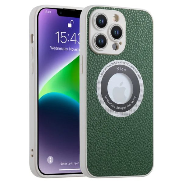 Glass Metal Flash Drilling Lens Protection PU Leather Magnetic Case For Iphone 11 13 12 14 Pro Max 14Plus 14Pro Shockproof Cover - Image 7