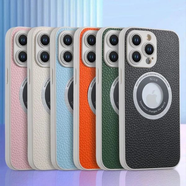 Glass Metal Flash Drilling Lens Protection PU Leather Magnetic Case For Iphone 11 13 12 14 Pro Max 14Plus 14Pro Shockproof Cover - Image 6