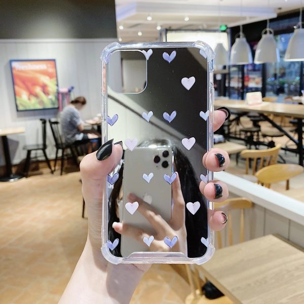 Love Pattern Phone Case For iPhone 14 13 12 11 Pro Max Mirror Phone Cases For iPhone 11 Xr 7 8 Plus - Image 2