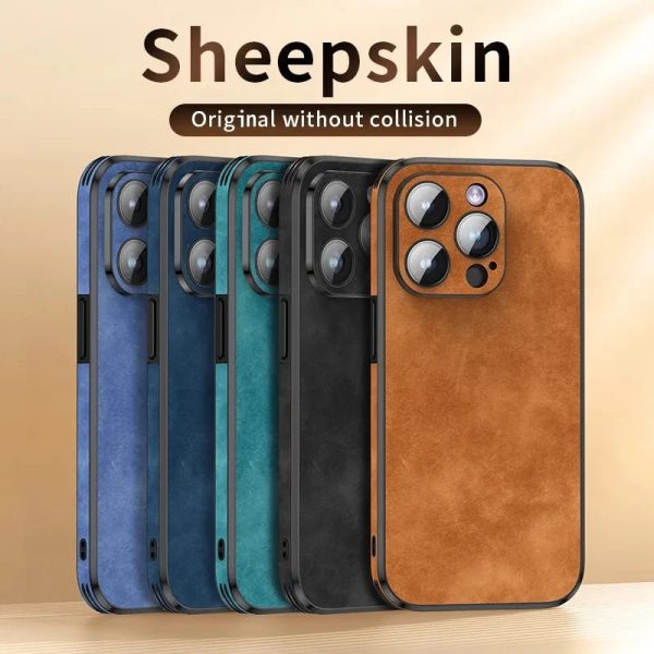 Luxury Business Leather Phone Case For iPhone 14 13 12 Pro Max 14Plus Silicone Bumper Lens Film Protect Shockproof Cover Funda - Image 6