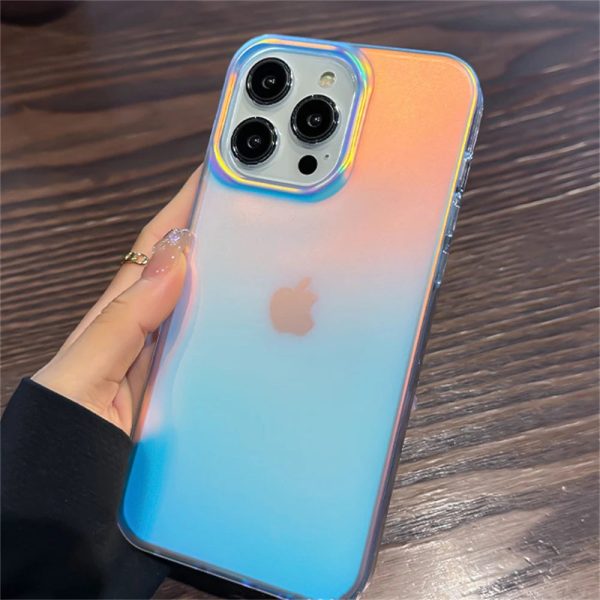 Luxury Colorful Laser Matte Clear Silicone Soft Case For iPhone 15 14 13 12 Pro Max Transparent Shockproof Protective Back Cover - Image 3