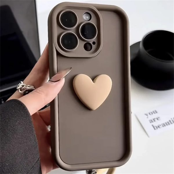 Luxury Cute 3D Love Heart Silicone Phone Case For For XiaoMi RedMi Note 13 12 11 Pro Shockproof Candy Back Cover For POCO F5 - Image 2