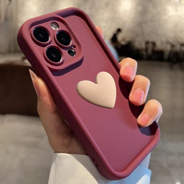 Luxury Cute 3D Love Heart Silicone Phone Case For For XiaoMi RedMi Note 13 12 11 Pro Shockproof Candy Back Cover For POCO F5 - Image 3