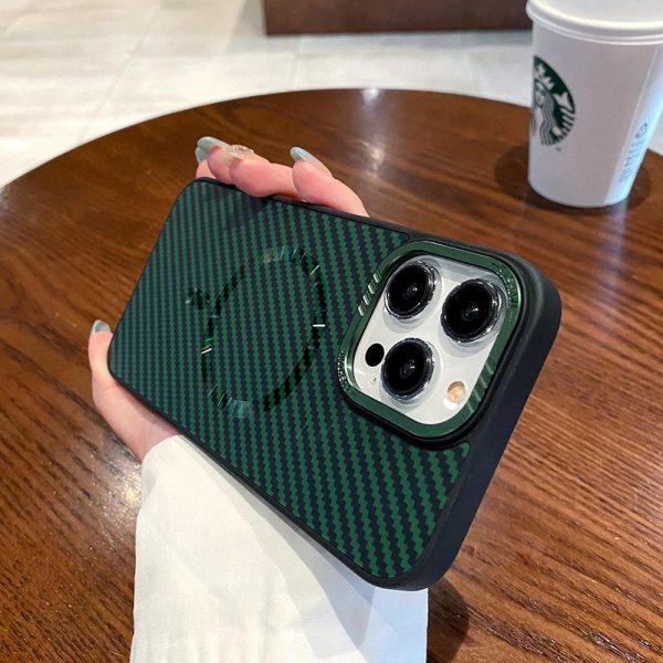 Luxury Magnetic Carbon Fiber Texture Phone Case For iPhone 14 12 11 13 15 Pro Max For Magsafe Wireless Charging Shockproof Cover - Image 9