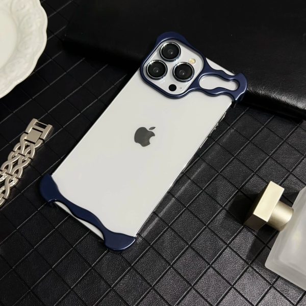 Luxury Metal Titanium Alloy Irregular Phone Case For iPhone 13 14 15 Pro Max 14 15Plus Alien Aluminum Lens Ring Protection Cover - Image 9