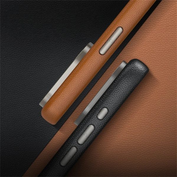 Luxury Original Leather Magsafe Magnetic Phone Case For iPhone 14 15 Pro Max Camera Protection Slim Matte Soft Shockproof Cover - Image 4