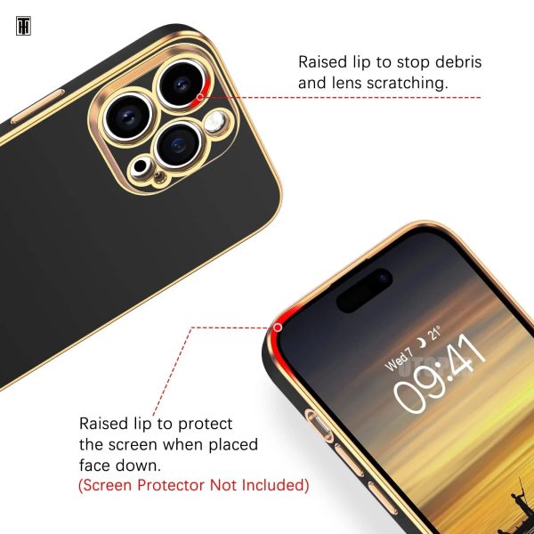 Luxury Solid Color Silicone Soft Case For IPhone 15 14 11 12 13 Pro Max Mini Plus Square Plating Glossy Shockproof Protect Cover - Image 3