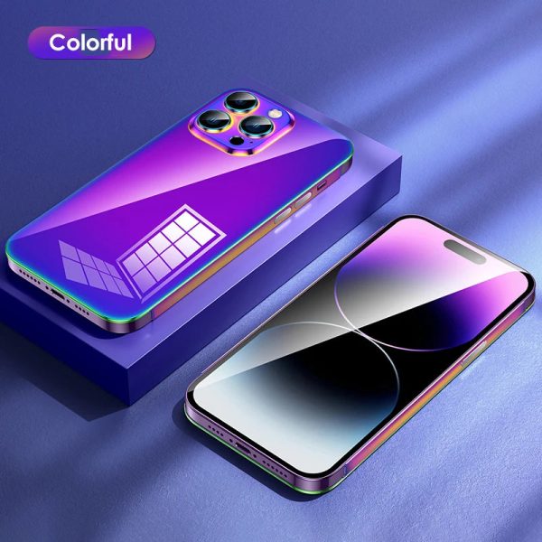 Luxury Stainless Steel Metal Phone Cases For Iphone 14 13 Pro Max 14Plus Optical Plating Shell Lens Protection Shockproof Cover - Image 7