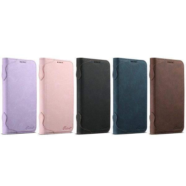 Magnetic Leather Card Holder Clamshell Phone Case For iPhone 12 13 14 15 Pro Max Plus Wallet Cover For Magsafe Wireless Charging - Image 6