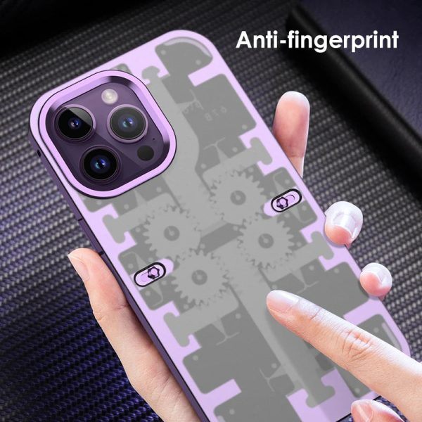 Mechanical Gear Phone Case For iphone 12 13 14 Pro Max Luxury Alloy Metal Frame Frosted Shockproof Cover For IPHON 14Pro 13Pro - Image 5