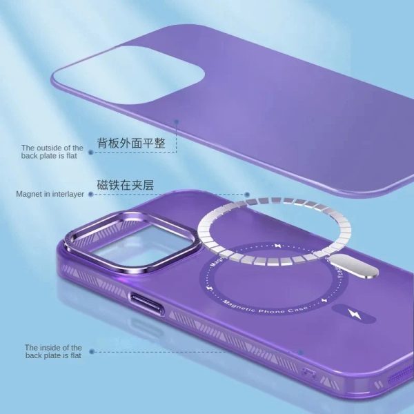 Original Matte Translucent Magnetic Phone Case For iPhone 14 13 Pro Max 14Plus For Magsafe Wireless Charging Hard Cover Funda - Image 2