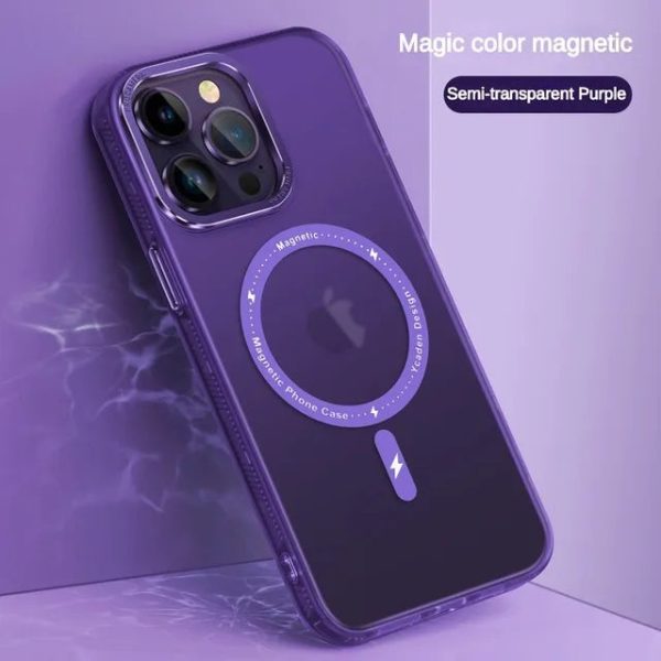 Original Matte Translucent Magnetic Phone Case For iPhone 14 13 Pro Max 14Plus For Magsafe Wireless Charging Hard Cover Funda - Image 7