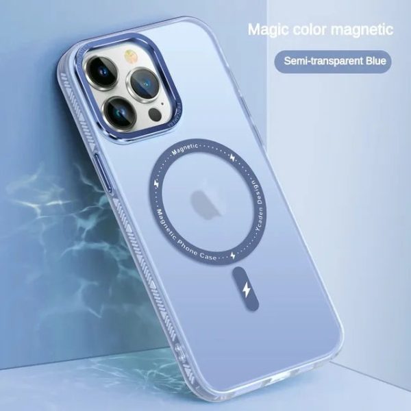 Original Matte Translucent Magnetic Phone Case For iPhone 14 13 Pro Max 14Plus For Magsafe Wireless Charging Hard Cover Funda - Image 9