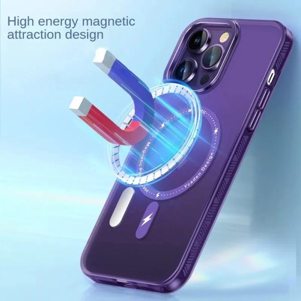 Original Matte Translucent Magnetic Phone Case For iPhone 14 13 Pro Max 14Plus For Magsafe Wireless Charging Hard Cover Funda - Image 4