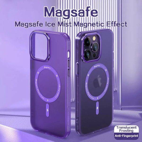 Original Matte Translucent Magnetic Phone Case For iPhone 14 13 Pro Max 14Plus For Magsafe Wireless Charging Hard Cover Funda - Image 6