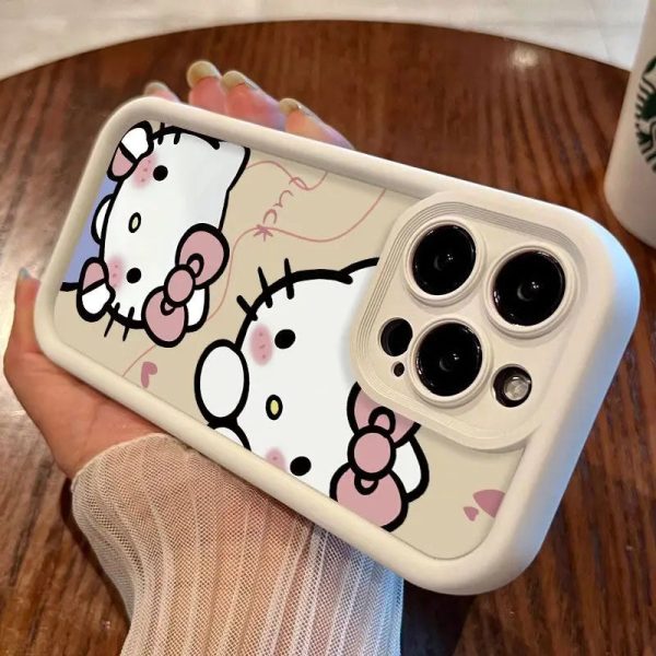 Original Sanrio Hello Kitty  Liquid Silicone Cases For iPhone 15 14 13 11 12 Pro Max XS XR 8 Plus Cute Soft Shockproof Cover Y2K - Image 6