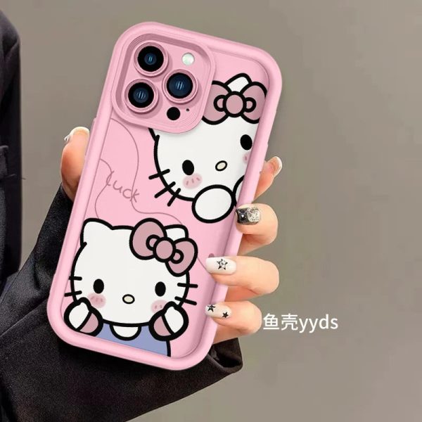 Original Sanrio Hello Kitty  Liquid Silicone Cases For iPhone 15 14 13 11 12 Pro Max XS XR 8 Plus Cute Soft Shockproof Cover Y2K - Image 8