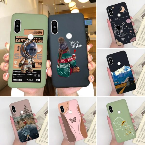 Phone Cases For Xiaomi Redmi Note 5 5 Pro Space Astronaut Matte Silicone Back Cover For Redmi Note5 Pro 5Pro Coque Capa Funda