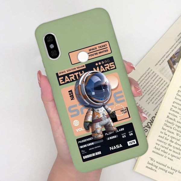 Phone Cases For Xiaomi Redmi Note 5 5 Pro Space Astronaut Matte Silicone Back Cover For Redmi Note5 Pro 5Pro Coque Capa Funda - Image 27