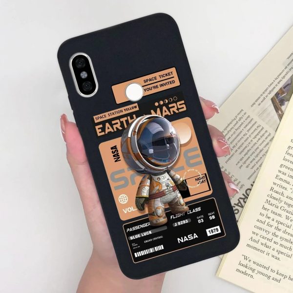 Phone Cases For Xiaomi Redmi Note 5 5 Pro Space Astronaut Matte Silicone Back Cover For Redmi Note5 Pro 5Pro Coque Capa Funda - Image 14