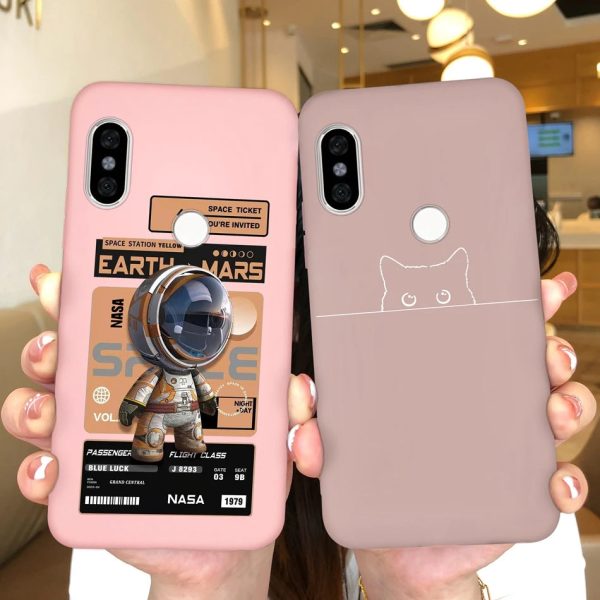 Phone Cases For Xiaomi Redmi Note 5 5 Pro Space Astronaut Matte Silicone Back Cover For Redmi Note5 Pro 5Pro Coque Capa Funda - Image 3