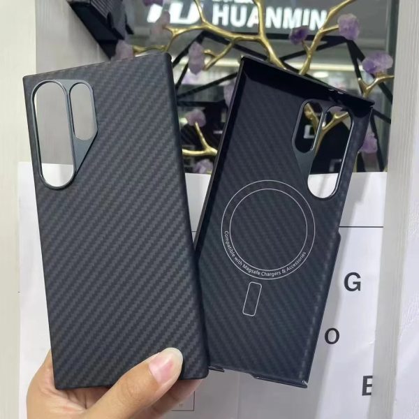 Real Carbon Fiber Case for Samsung Galaxy S24 Ultra Thin Aramid Fiber Cover for Samsung S24 Plus Case Luxury Forging Bright - Image 5