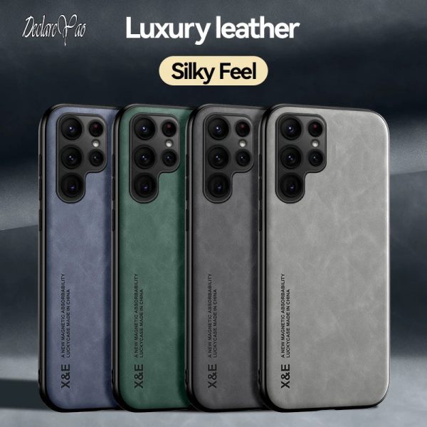 S20 S21 FE Cases Metal Slim Coque For Samsung Galaxy S20 S21 S22 S23 Ultra Case Covers Hard Leather Back Cover S8 S9 S10 Plus - Image 6