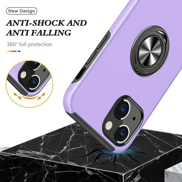 Shockproof Armor Invisible Ring Holder Stand Case For IPhone 12 13 14 Pro Max 14 Plus 13 12 Mini Car Magnetic Bracket Hard Cover - Image 3