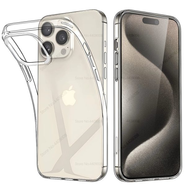 Silicone Clear Phone Case For iPhone 11 13 12 14 15 Pro Max 8 7 Plus XR XS Max X SE 2020 Cases Shockproof Transparent Soft Cover