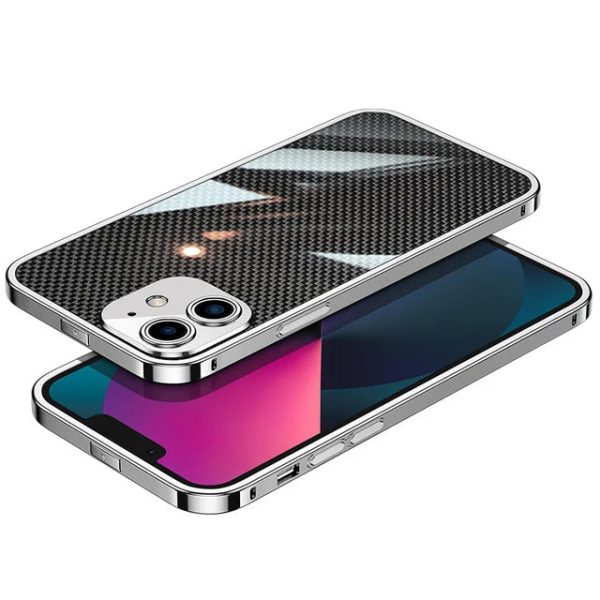 Stainless Steel Bumper Frame Carbon Fiber Case For iPhone 13 12 11 14 Pro Max 14Plus Metal Lens Protection Shockproof Hard Cover - Image 9