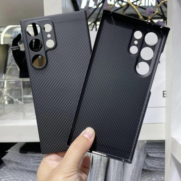 Ultra-Thin Kevlar Pure Carbon Fiber Phone Case For Samsung Galaxy S23 S24 Ultra Plus Commercial Aramid Fiber Shockproof Cover - Image 10