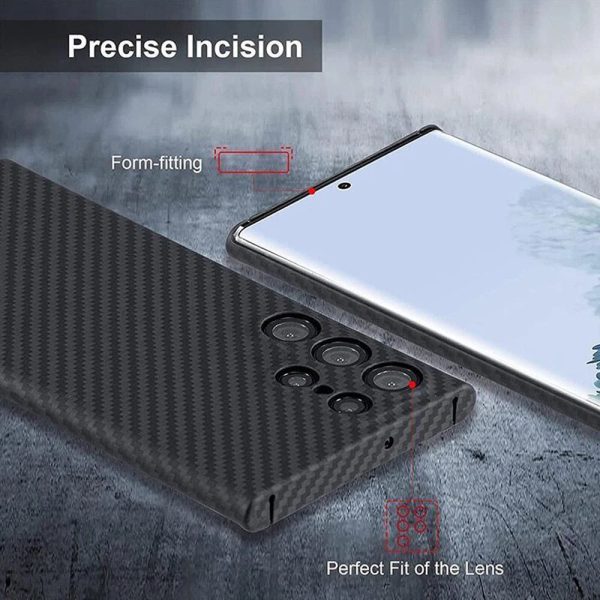 Ultra-Thin Kevlar Pure Carbon Fiber Phone Case For Samsung Galaxy S23 S24 Ultra Plus Commercial Aramid Fiber Shockproof Cover - Image 3