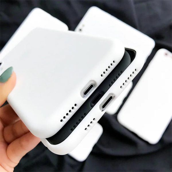 White Black Matte Coque For iPhone 12 11 Pro Xs Max XR X 6 6S 7 8 Plus SE 2020 Back Cover for iPhone 13 14 pro max Phone Case - Image 3