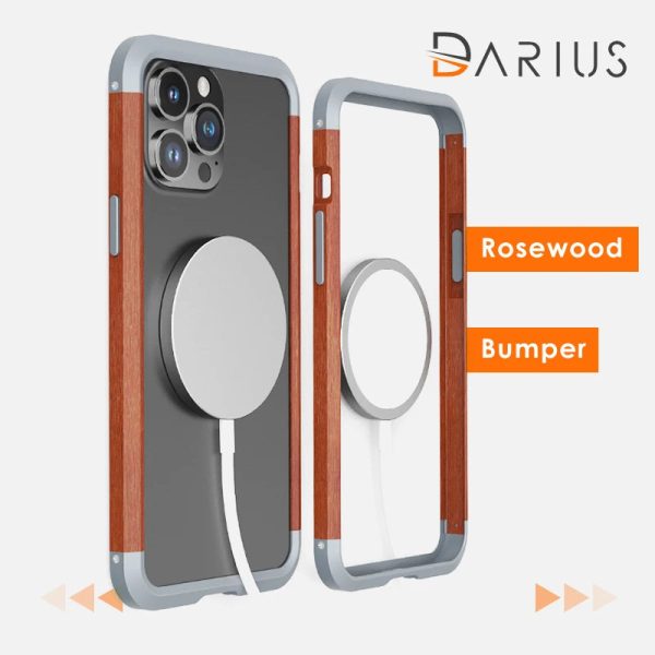 Wooden Metal Bumper Phone Cases For Iphone 15 14 13 12 Pro Max Pear Wood Shell For IPHON 11 Plus XS X XR XSmax Shockproof Cover